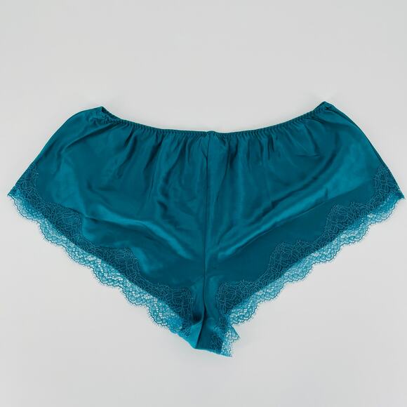 Victoria's Secret Women's Green Satin Sleep Shorts/Boxers with Lace - Size S NWT - Picture 8 of 10
